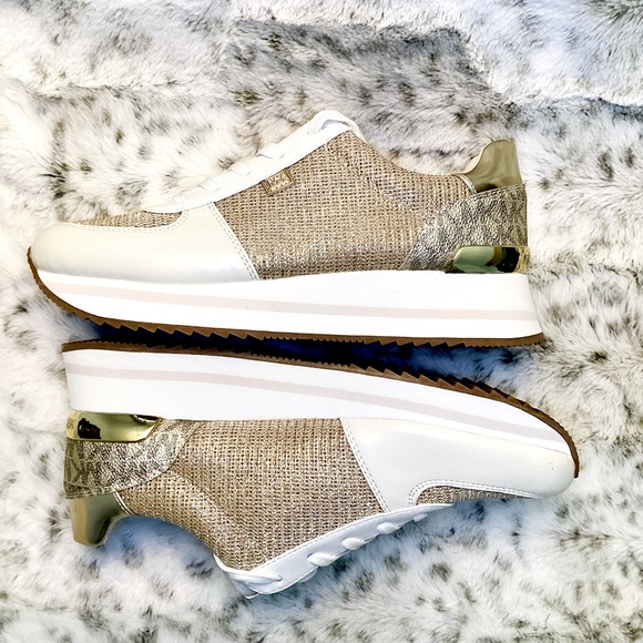 MICHAEL KORS Monique Glitter Canvas Trainer NWOT - Picture 3 of 6